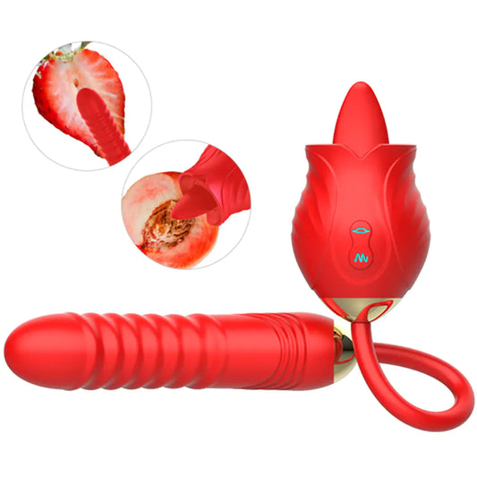 Rose Shape Tongue Vibrator